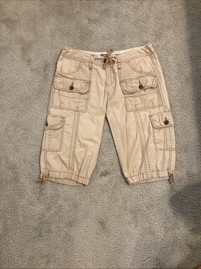 UNIONBAY Khaki Cargo Bermuda Shorts with Drawstring